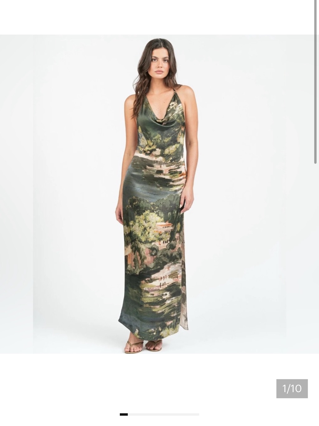 Rangel X La Sirene Thalia Slip Maxi Dress Riviera Print Xs